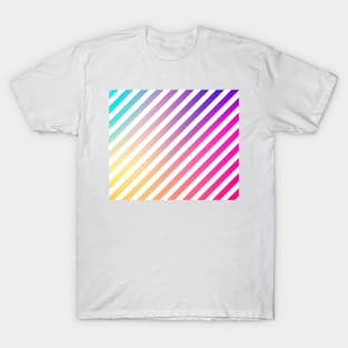 Soft pastle rainbow colors pattern T-Shirt